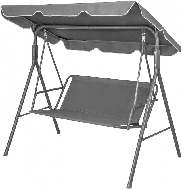 Balancelle de jardin 140 x 100 cm gris ModernHome