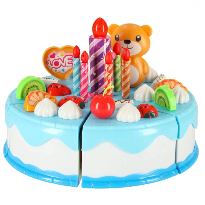 Gâteau d'anniversaire bleu - 80 pièces
