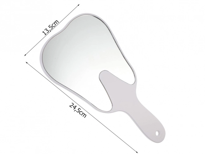 Miroir cosmétique en forme de dent