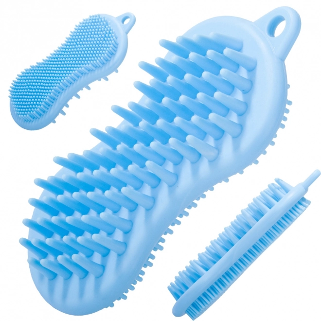 Brosse de massage en silicone pour le corps et la tête