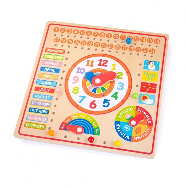 Bigjigs Toys Calendrier avec horloge