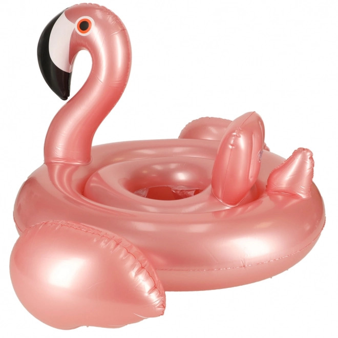 Anneau gonflable avec siège pour les plus petits - flamant rose