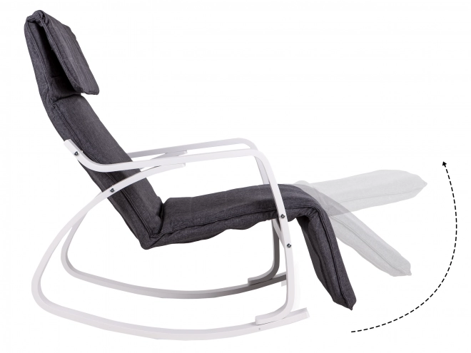 Chaise à bascule finlandaise avec repose-pieds