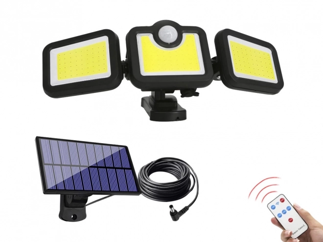 Lampe solaire avec capteur de mouvement et 171 LED