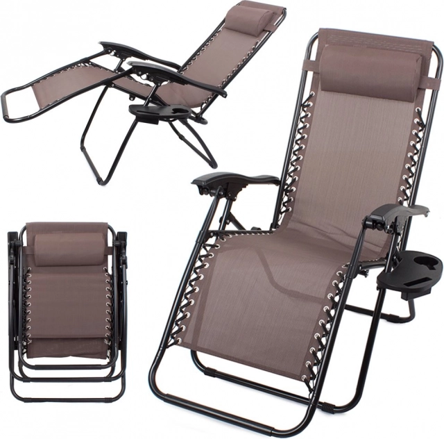 Chaise longue pliable Zero Gravity avec accessoires