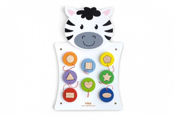 Jeu mural en bois - couleurs et formes