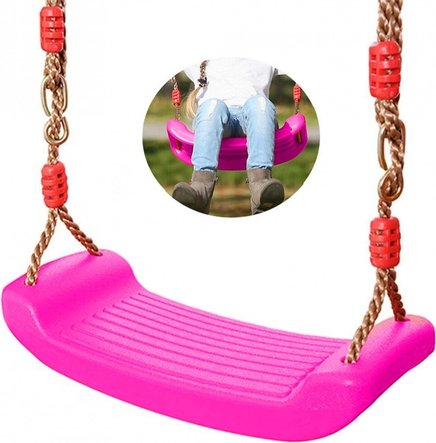 Balançoire de jardin pour enfants – barre de gymnastique avec poignées – Rose
