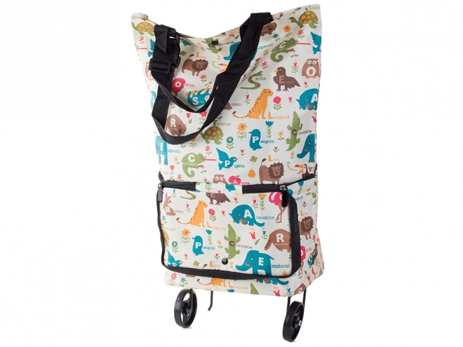 Sac de courses à roulettes avec roues d'épaule pliantes