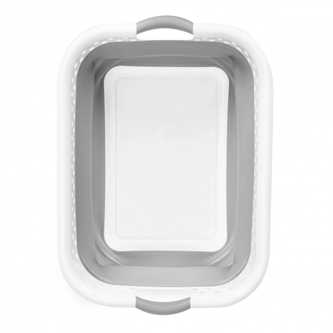 Panier à linge pliable bol en silicone blanc-gris 20 l de ModernHome