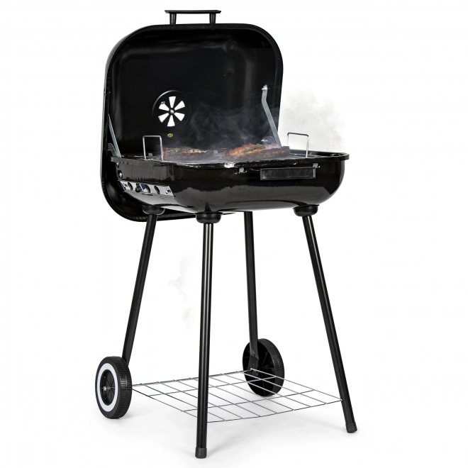 Barbecue de jardin avec couvercle basculant + roues