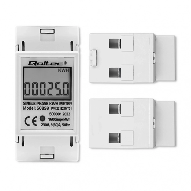 Compteur électronique monophasé | Rail DIN | 230V | LCD | 2P