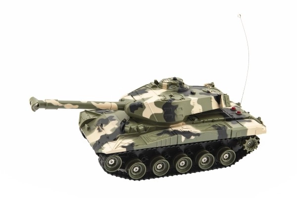 Tank RC en plastique 27cm 27MHz avec batterie+pack rechargeable avec son dans boîte 37x17x19cm