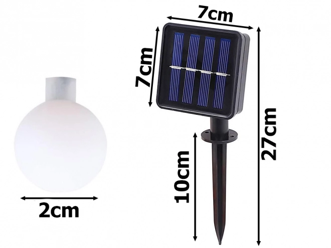 Guirlande de jardin solaire multicolore avec LED
