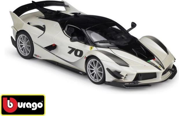 Bburago Ferrari FXX-K EVO N°70 modèle noir et blanc 1:18