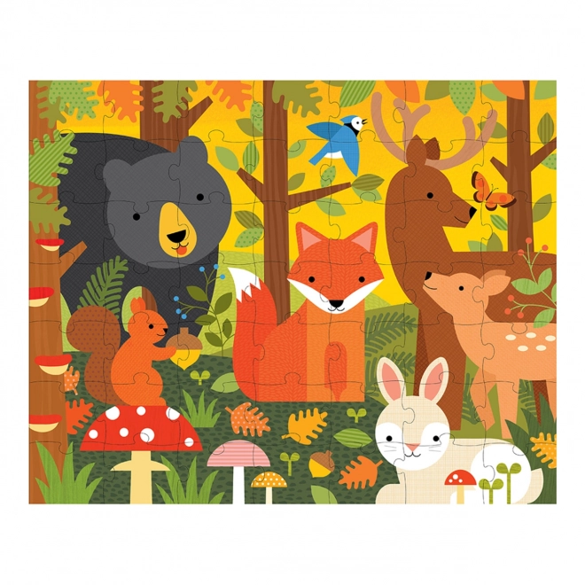 Puzzle recto-verso faune forestière