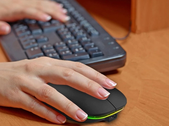 Souris Bluetooth mince 2,4 GHz pour PC et ordinateurs portables