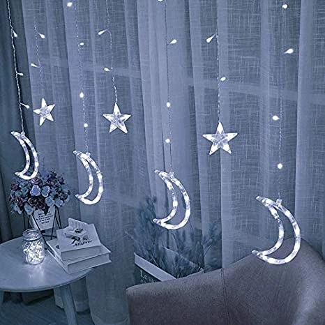 Lumières LED décoratives en forme de lune et d'étoiles