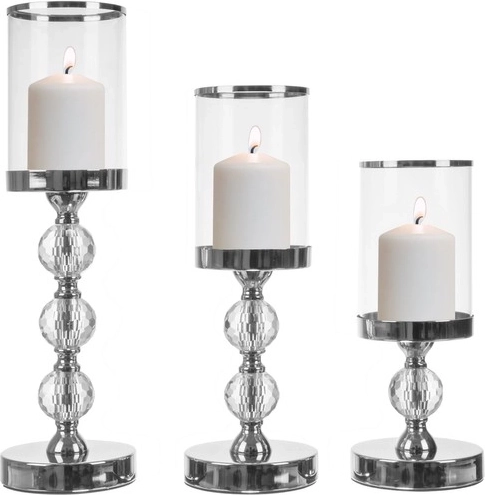 Set de 3 bougeoirs Glamour Ruhhy