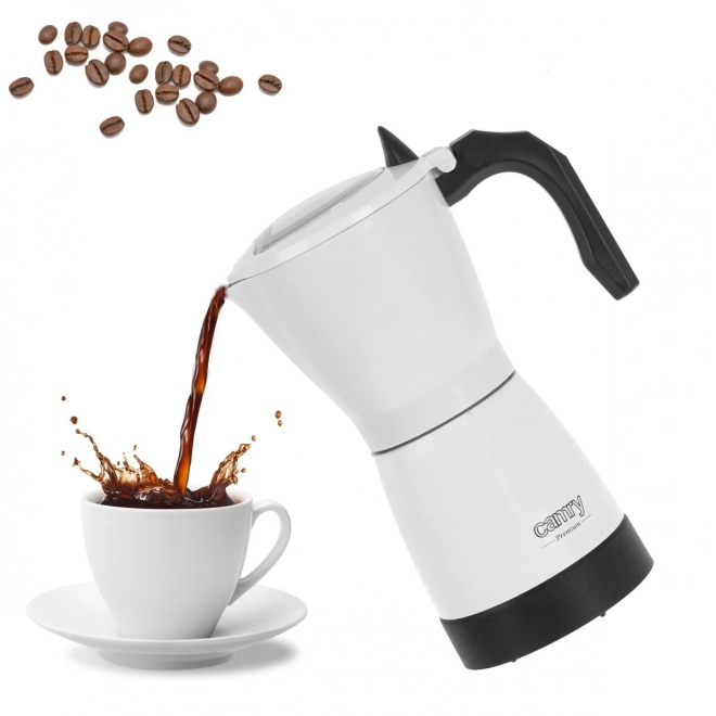 Cafetière moka électrique Camry Premium blanche