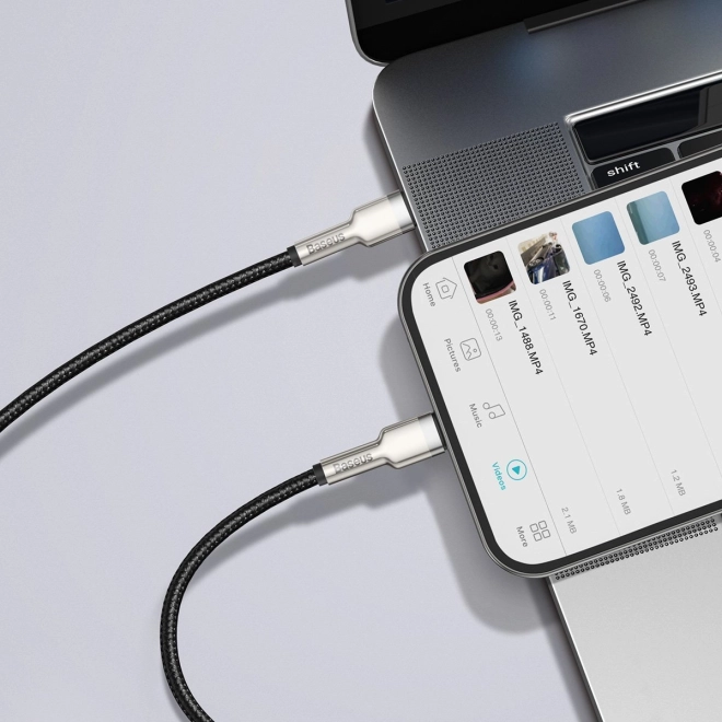 Baseus USB-C vers Lightning câble Cafule 20W, 2m noir