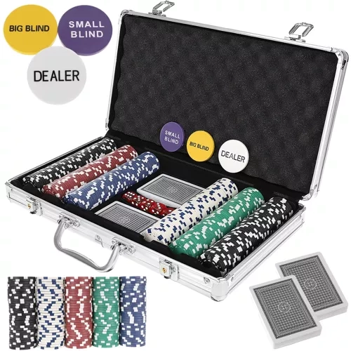 Poker - ensemble de 300 jetons dans une mallette HQ