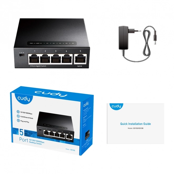 Commutateur Gigabit GS105 à 5 ports