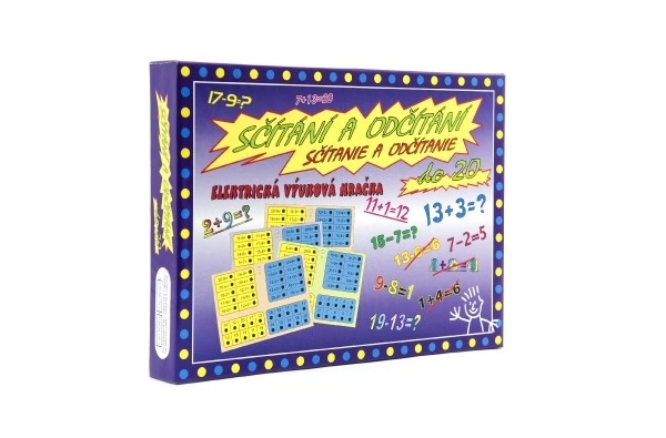 Jeu de société d'addition et de soustraction à piles