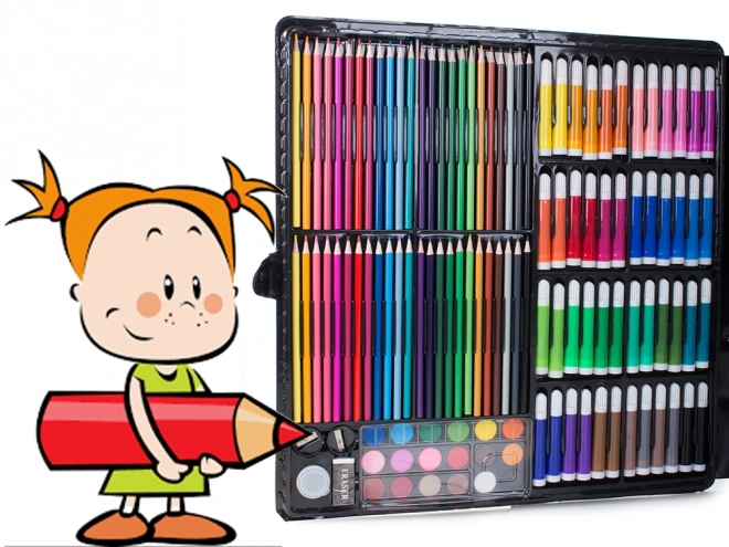 Ensemble de peinture artistique dans une mallette