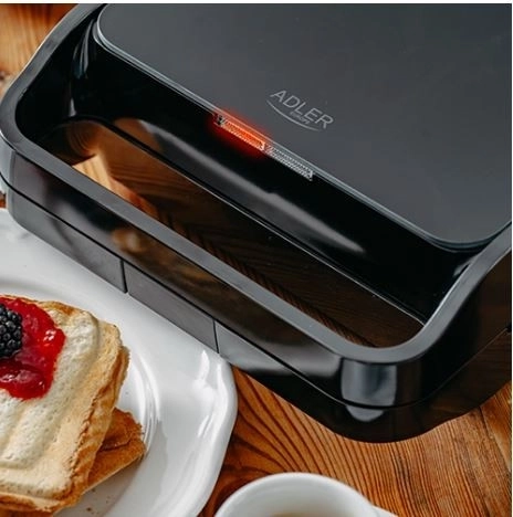 Adler Europe gaufrier multifonction 2 en 1 noir