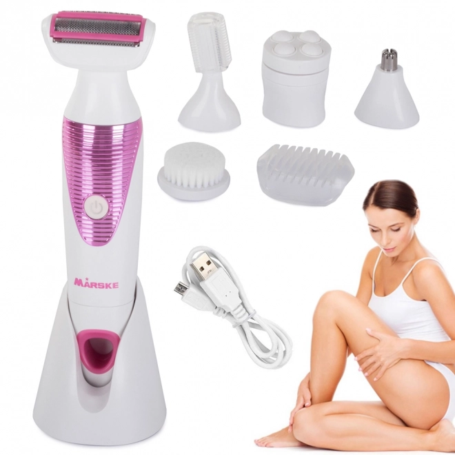 Épilateur et rasoir multifonctionnel pour femme 5 en 1 avec support sans fil