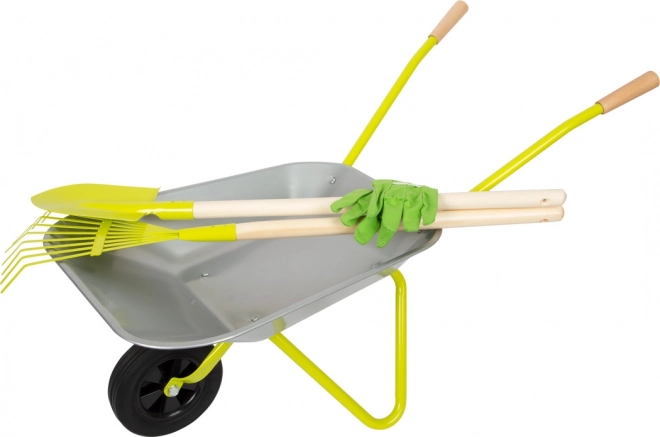 Petit Pied Brouette avec outils de jardin