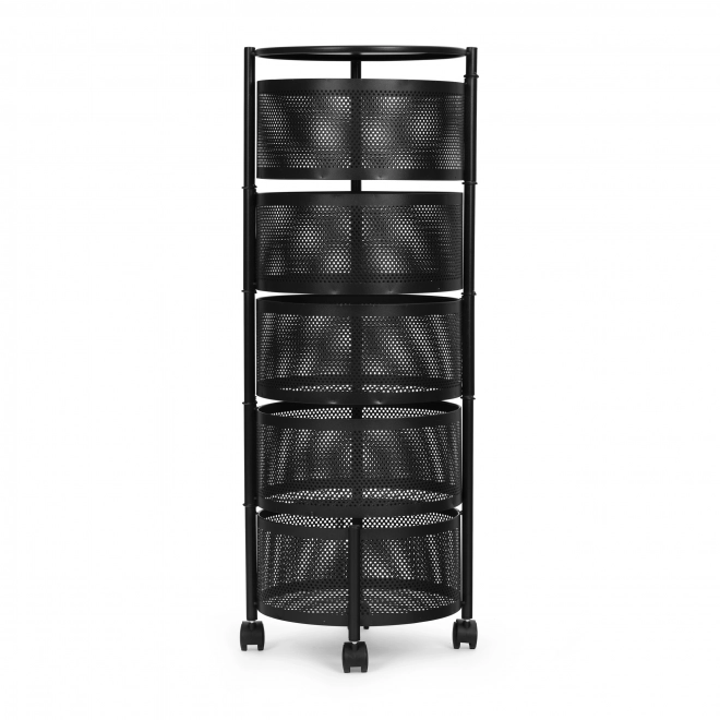 Organisateur de cuisine avec étagères pivotantes, 5 niveaux, métal, ModernHome