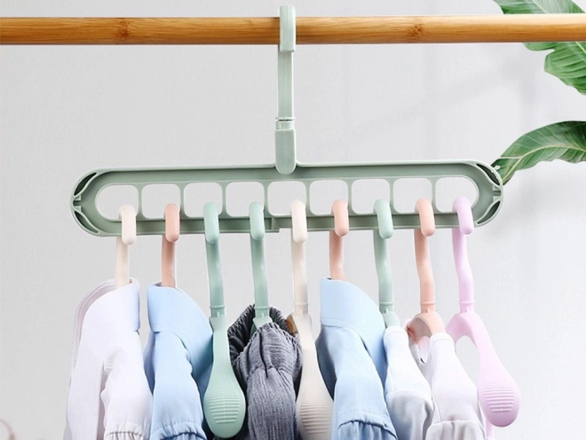 Organisateur de garde-robe multifonction vert 2 pièces