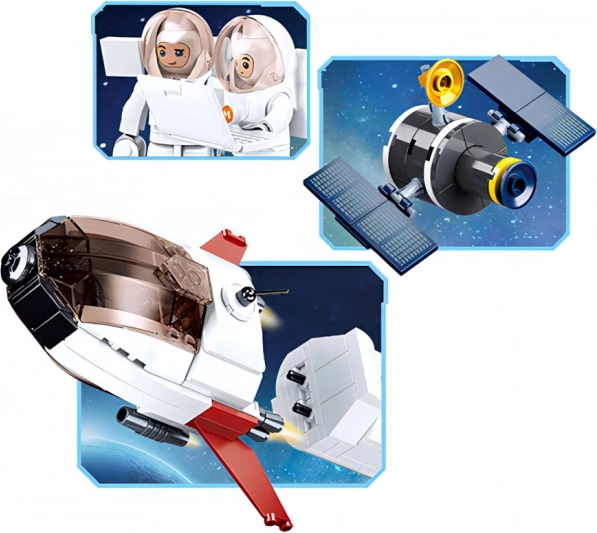 Mission spatiale réaliste avec 3 figurines