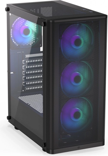 Airflow au maximum : 7 emplacements + 4× Stratus 120 PWM ARGB