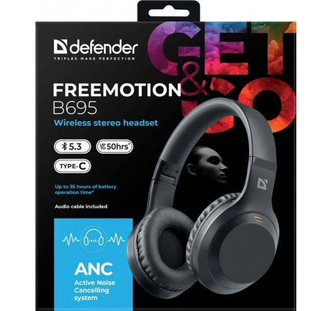 Casque sans fil Freemotion B695 avec ANC Noir