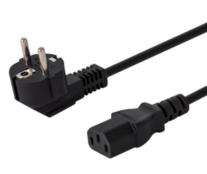 Câble d'alimentation Schuko - IEC C13, angulaire, 3m
