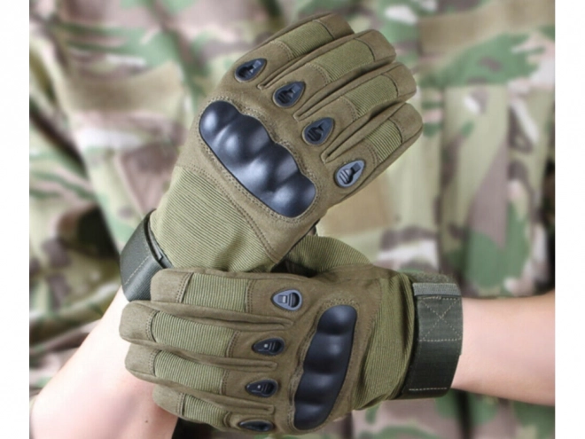 Gants militaires tactiques avec protection des articulations verts XL