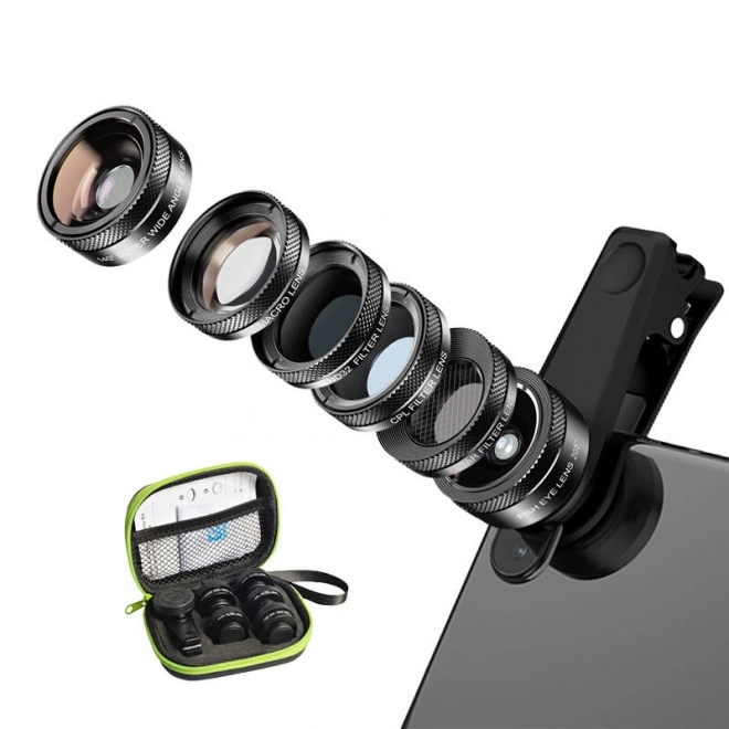 Kit d'objectifs mobiles universel 6 en 1 Apexel