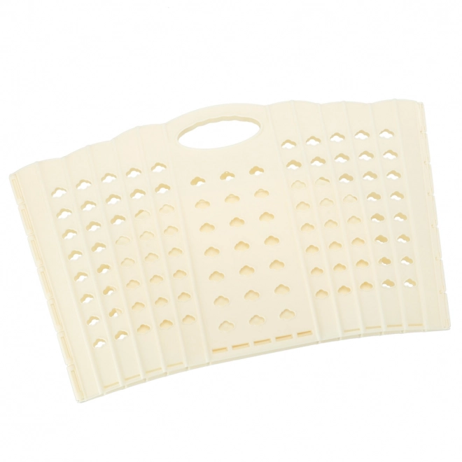 Panier à linge pliable crème