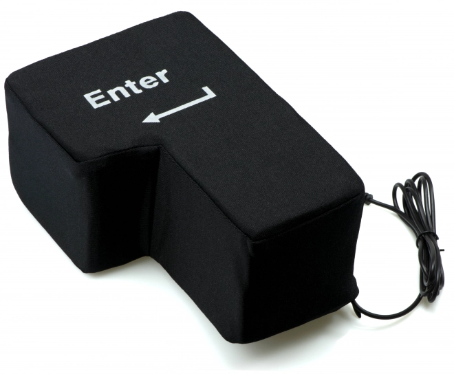 Grand coussin antistress USB pour touche ENTER