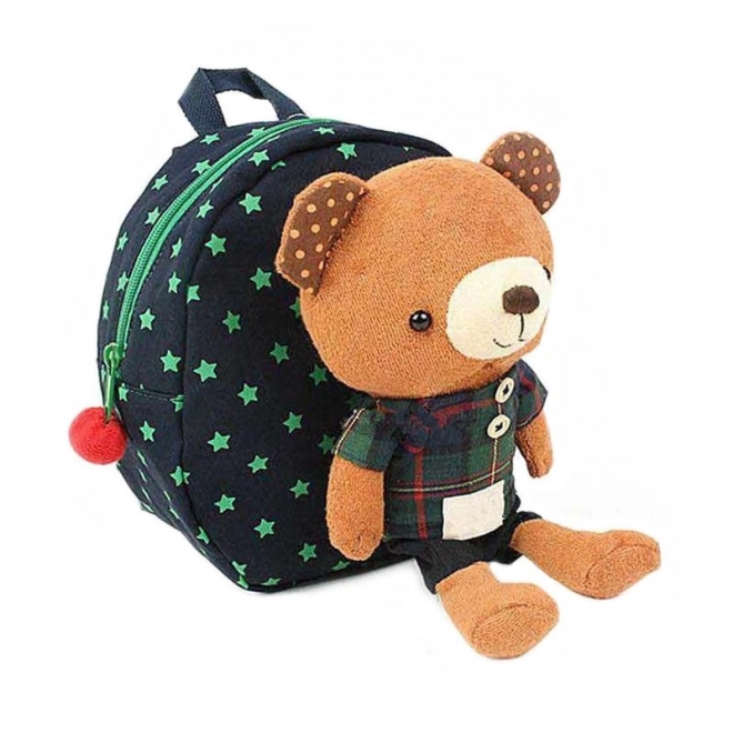 Sac à dos enfant avec laisse de sécurité ourson - bleu foncé