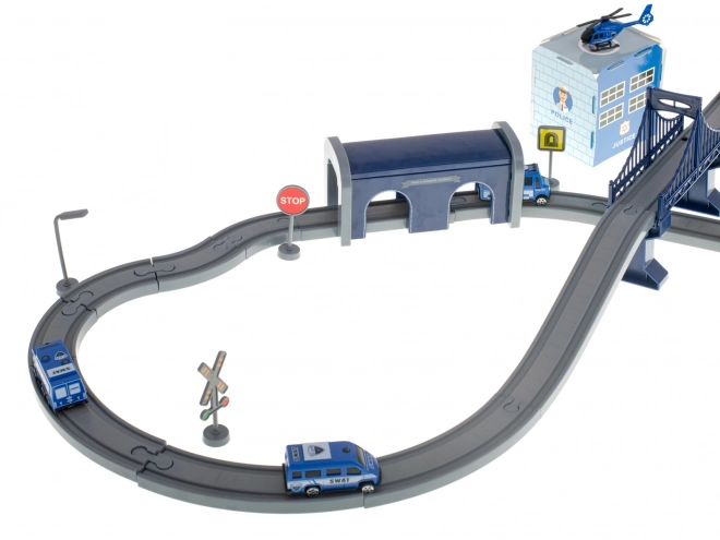 Circuit de train pour enfants - police