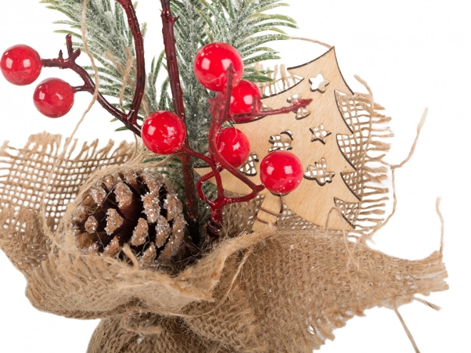 Décoration de table en roseau pour Noël