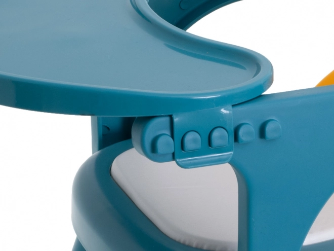 chaises pour nourrir et jouer jaune et bleu