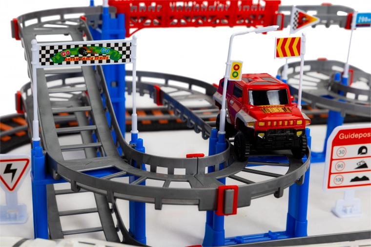 Train électrique et voiture à piles