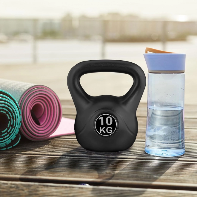 Kettlebell pour l'entraînement noir - 10kg