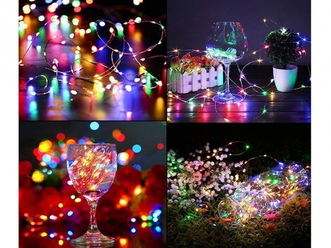 Guirlandes lumineuses LED multicolores de Noël avec piles 10m