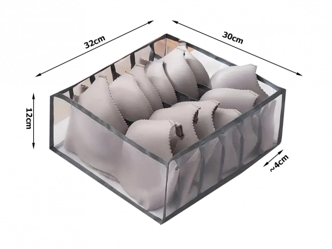 Organisateur de sous-vêtements pour tiroir avec 6 compartiments