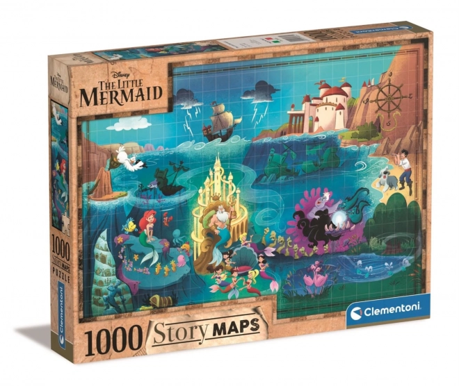 Puzzle Story Maps petite sirène 1000 pièces